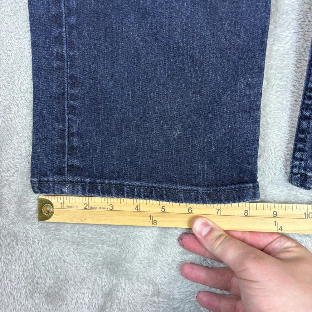 Levi's Jeans Mens 36x34 (Fits 36x33) 514 Straight Blue Whiskered Faded Stretch